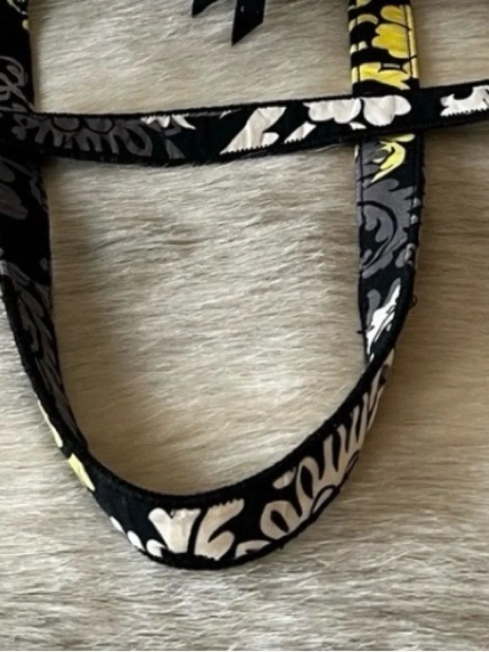 VERA BRADLEY Baroque 2010 Stroll Around Baby Diaper Bag Tote Black Yellow Y2K